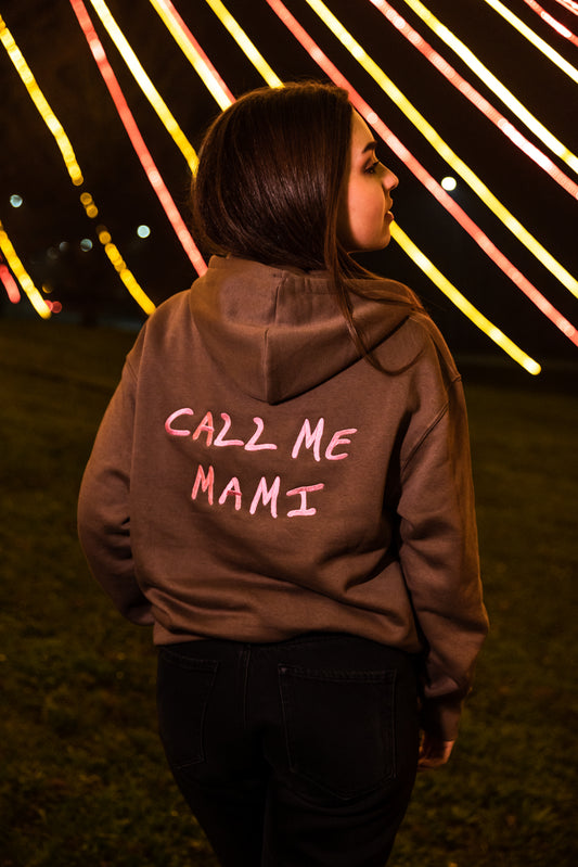 Call me Mami | Felpa marrone e rosa