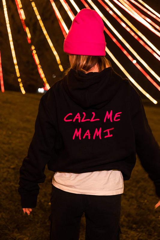 Call me Mami | Felpa nera e fucsia